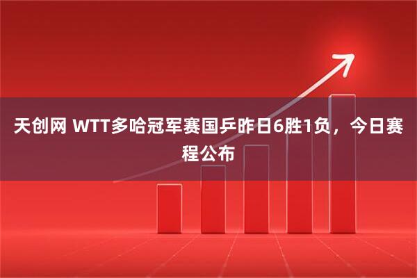 天创网 WTT多哈冠军赛国乒昨日6胜1负，今日赛程公布